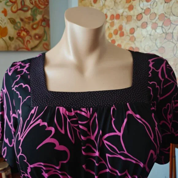 Lane Bryant 22/24W Knee Length Floral Dress - Picture 5 of 7